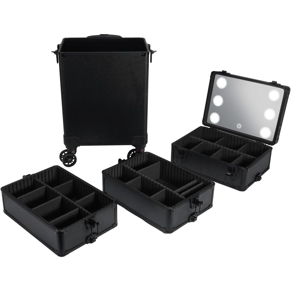 4-in-1 Makeup Train Case with  - Beauty Makeup Case 리뷰 및 가격