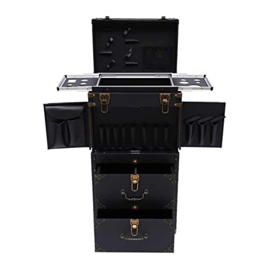 Rolling Lockable Makeup Train  - Beauty Makeup Case 리뷰 및 가격