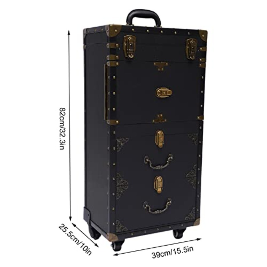 Rolling Lockable Makeup Train  - Beauty Makeup Case 리뷰 및 가격