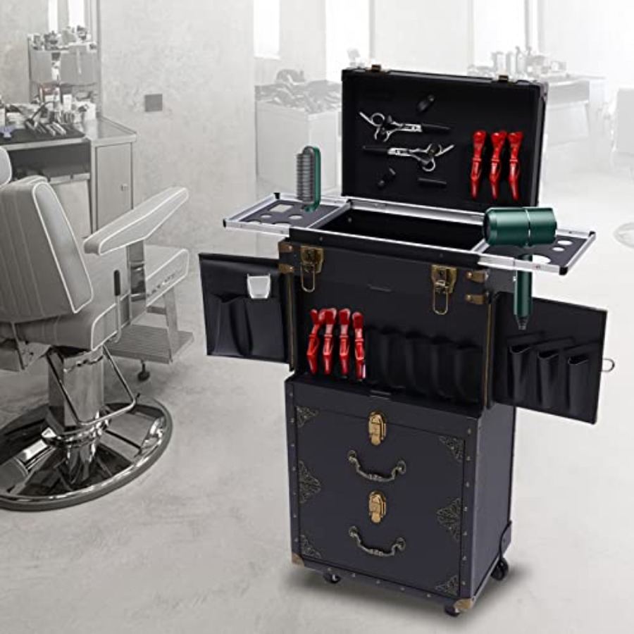 Rolling Lockable Makeup Train  - Beauty Makeup Case 리뷰 및 가격