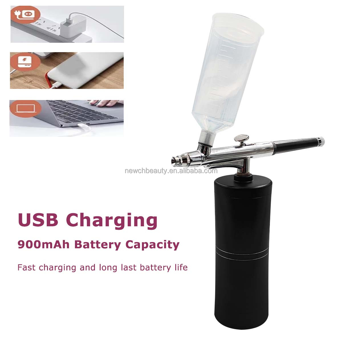 Cordless Airbrush Kit with Com - Beauty Queen Makeup 리뷰 및 가격
