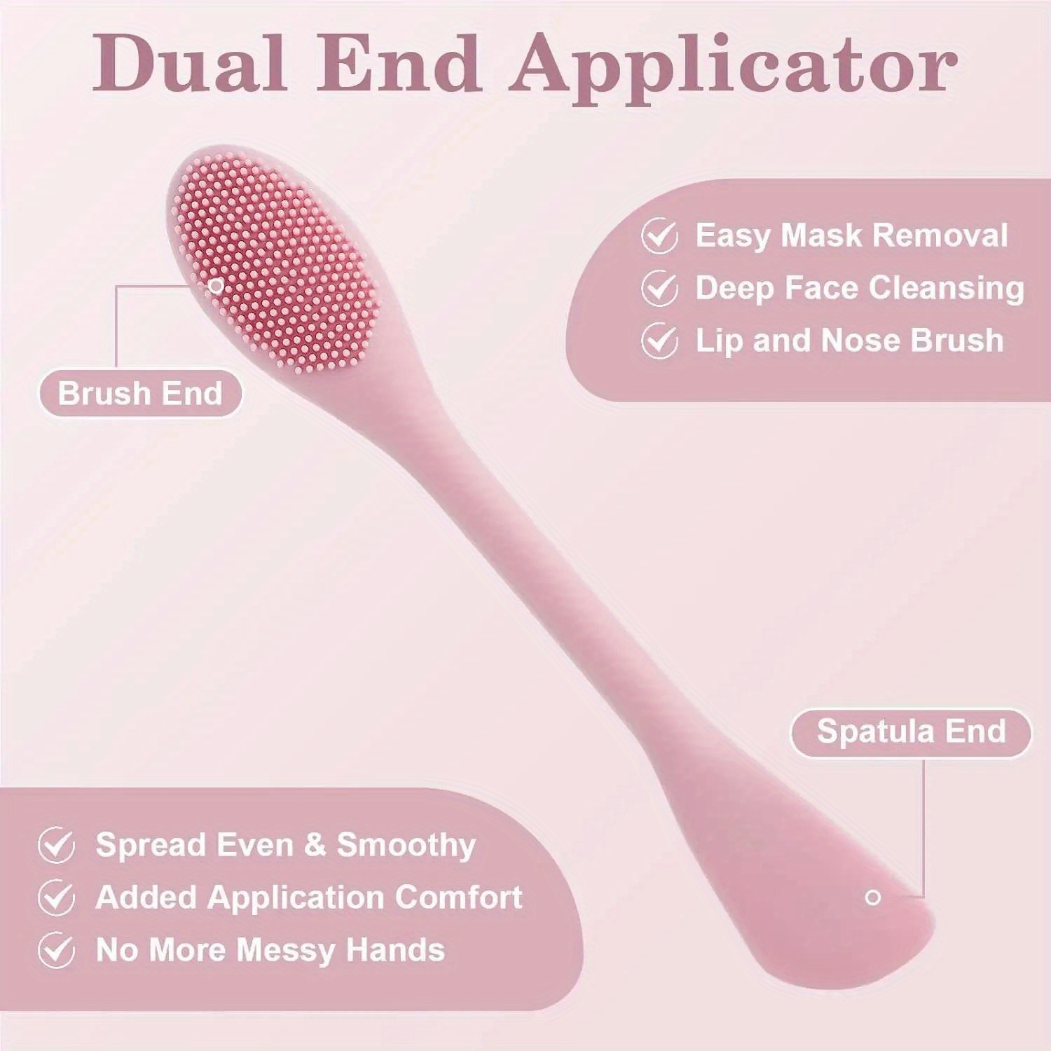 Double Head Facial Mask Brush  - Beauty Queen Makeup 리뷰 및 가격