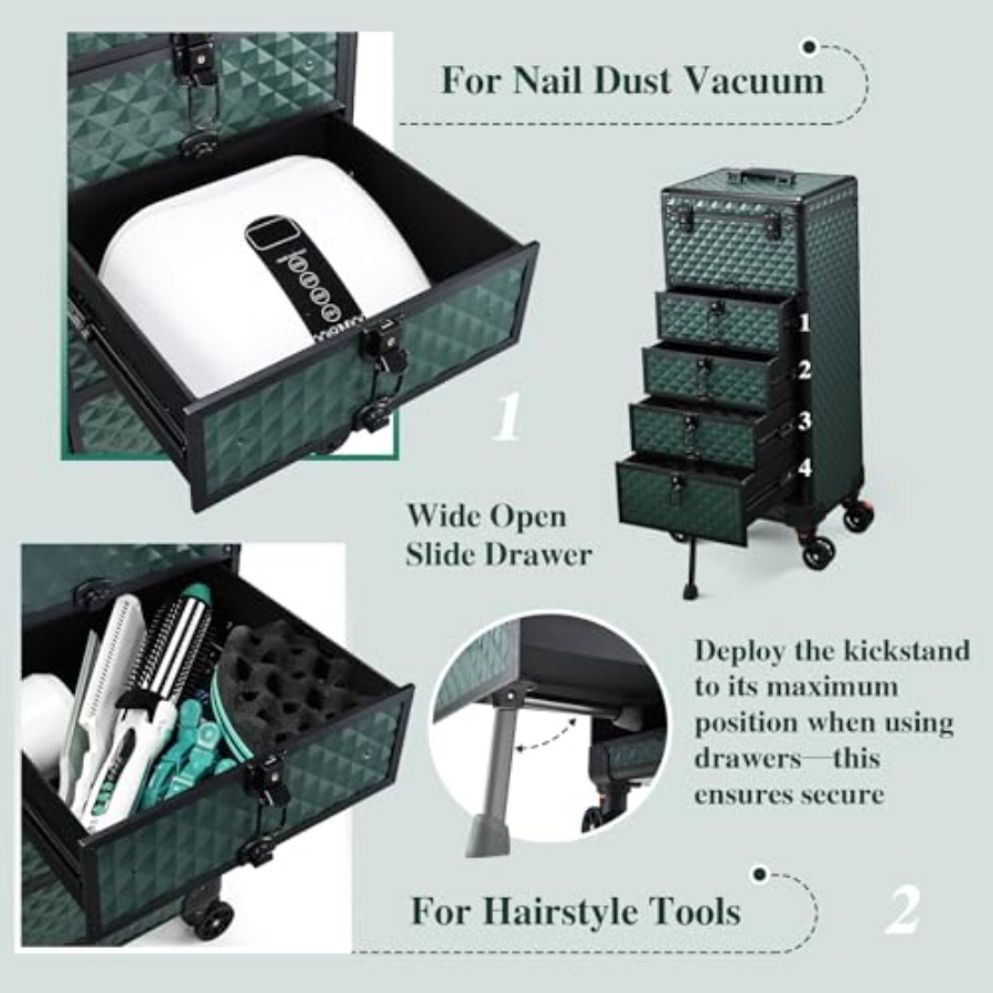 Nail Salon Cart with 4 Drawers - Beauty Makeup Salon 리뷰 및 가격
