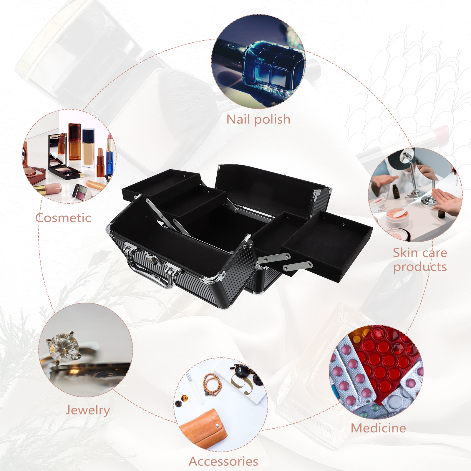 Makeup Case Handheld Storage C - Beauty Makeup Case 리뷰 및 가격
