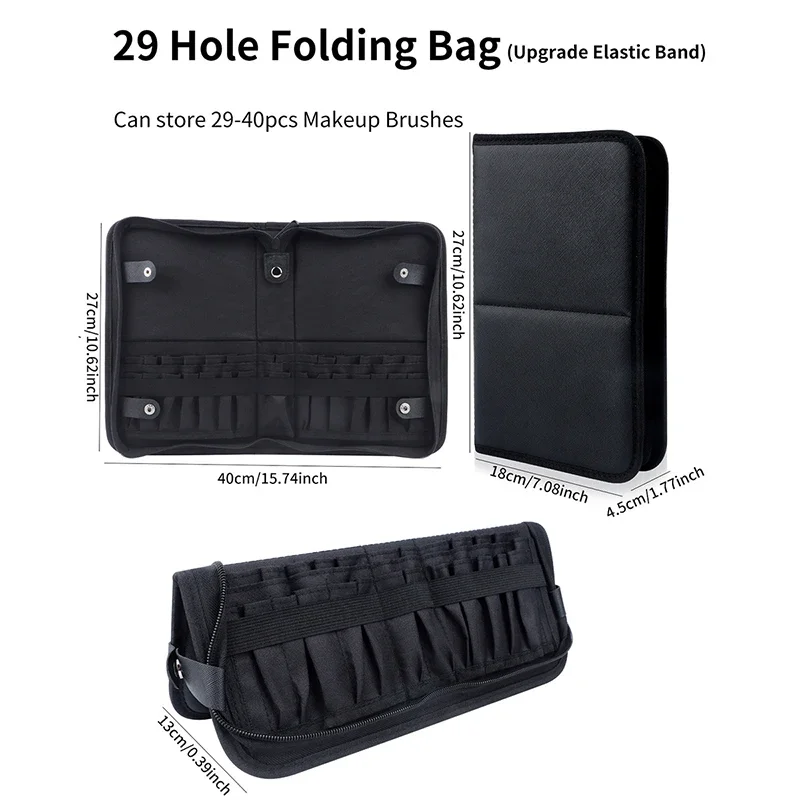 29/23 Holes Foldable Makeup Br - Beauty Makeup Bag 리뷰 및 가격