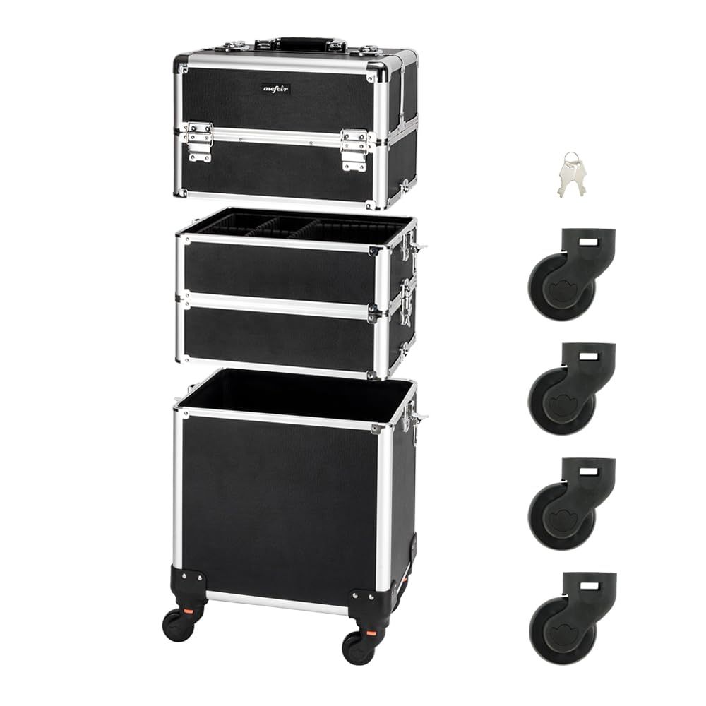 Aluminum 4-in-1 Rolling Makeup - Beauty Makeup Case 리뷰 및 가격