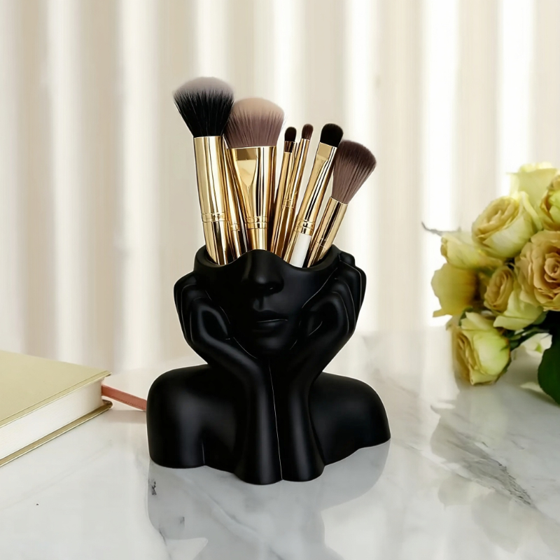 Face Shape Makeup Brush Holder - Beauty Queen Makeup 리뷰 및 가격