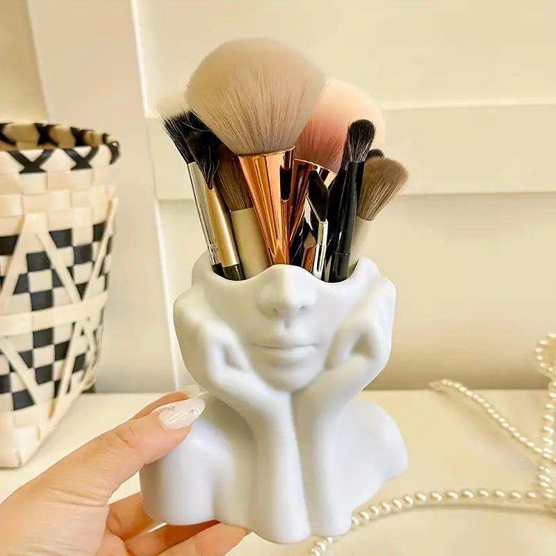 Face Shape Makeup Brush Holder - Beauty Queen Makeup 리뷰 및 가격