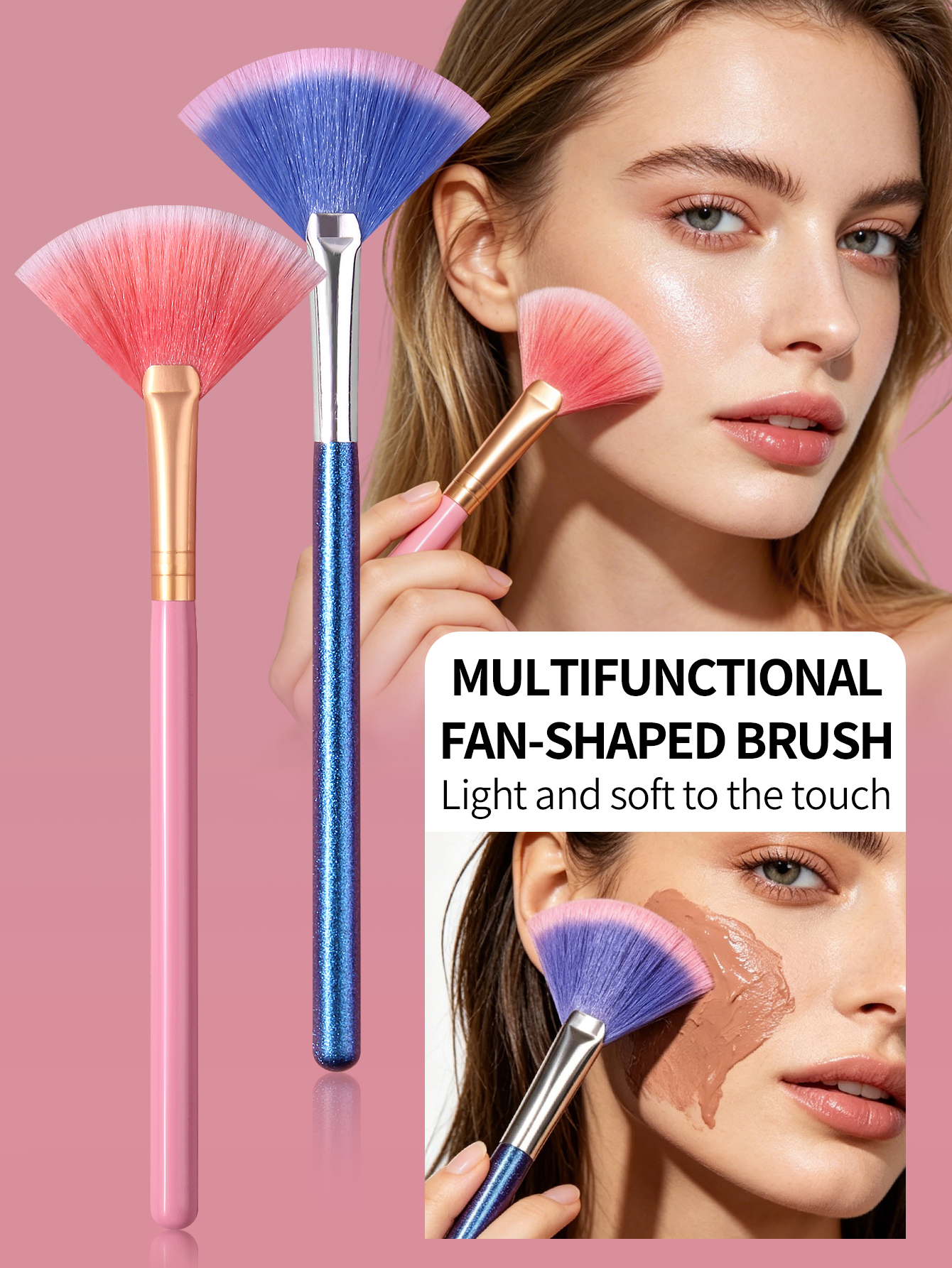1/2pcs Fan Shaped Highlight Br - Beauty Queen Makeup 리뷰 및 가격